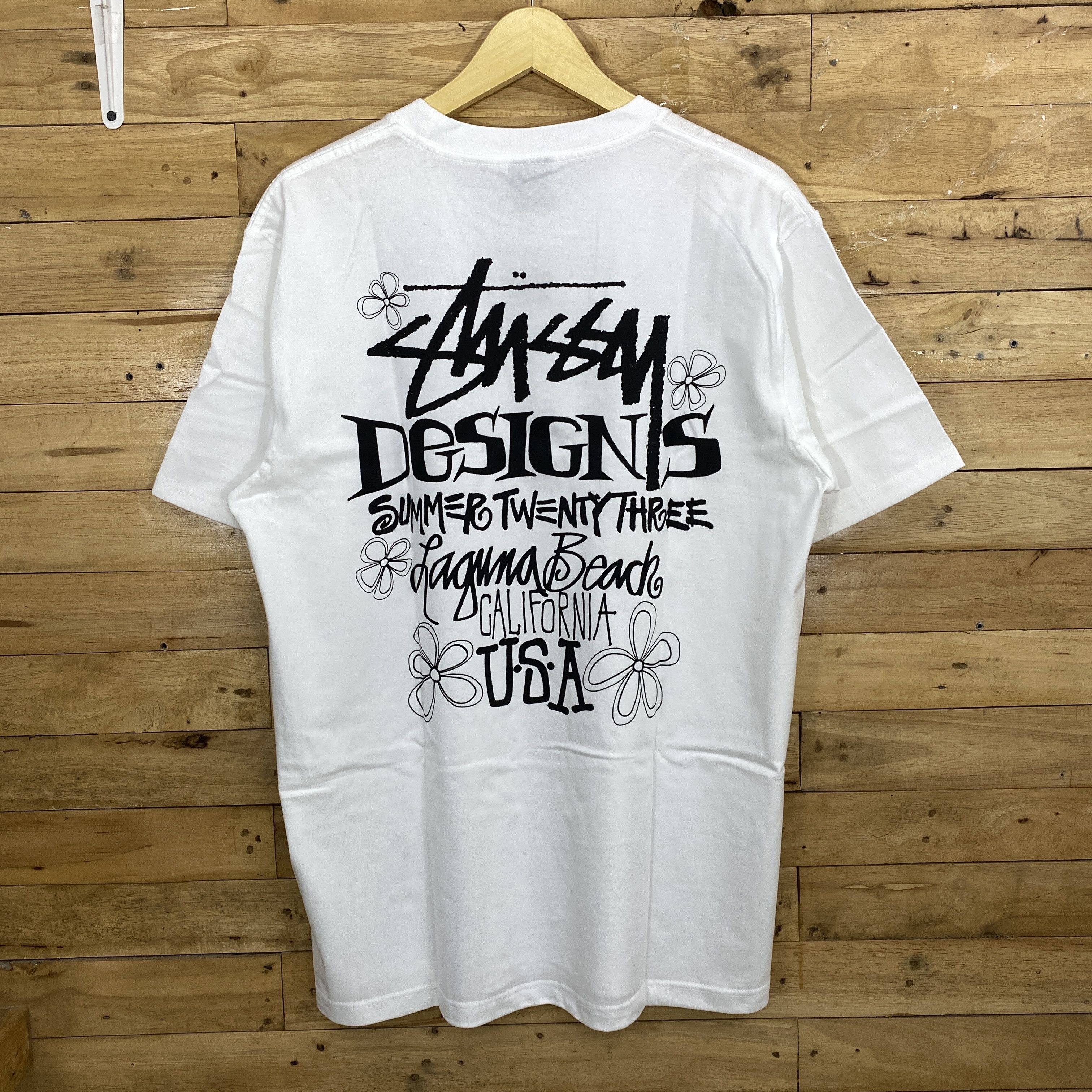 image of Stussy Laguna Summer Lb Tee Large in White, Men's