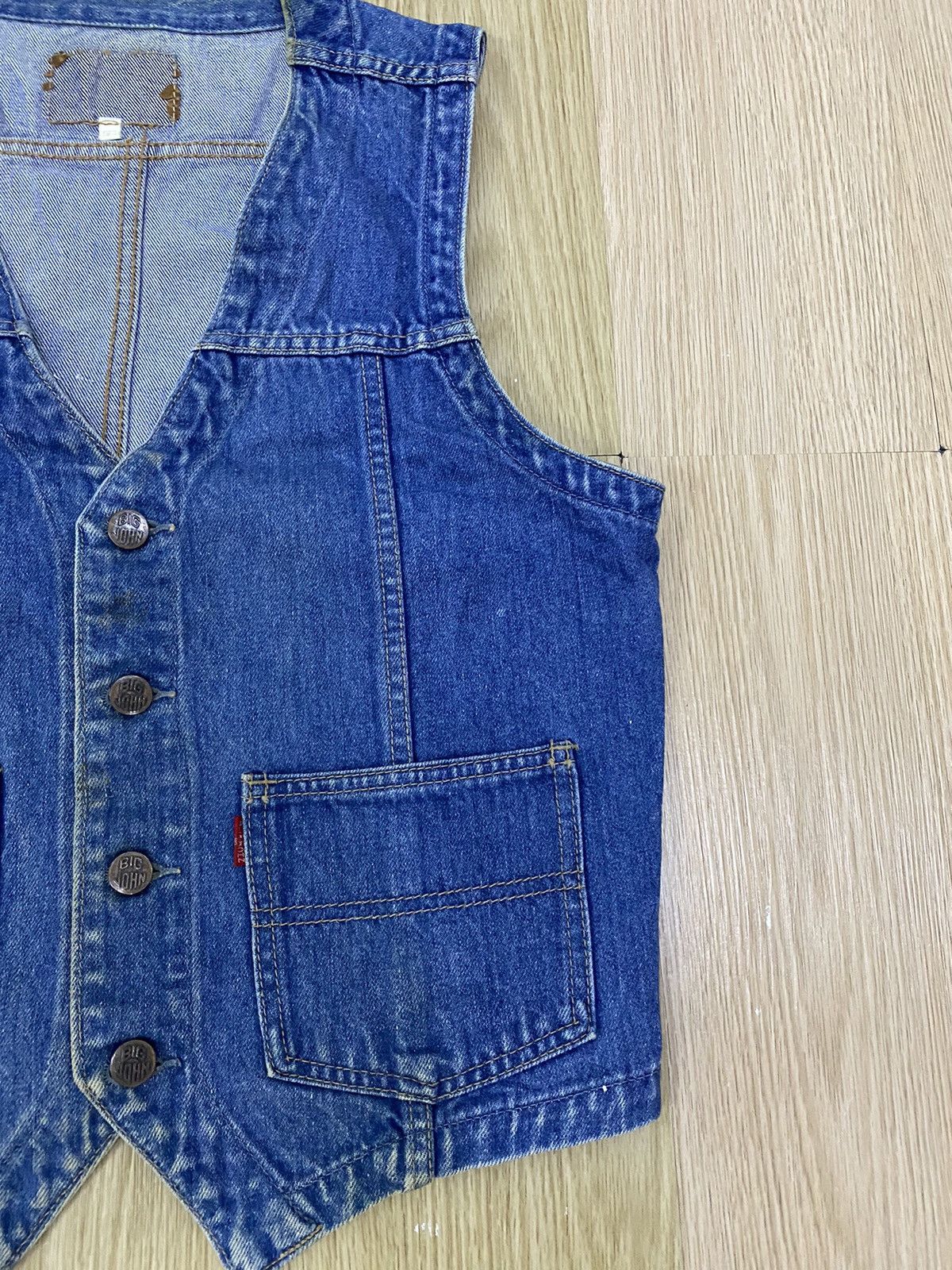 Big John × Vintage Vintage Big John Denim Vest Jacket Size US M / EU 48-50 / 2 - 2 Thumbnail