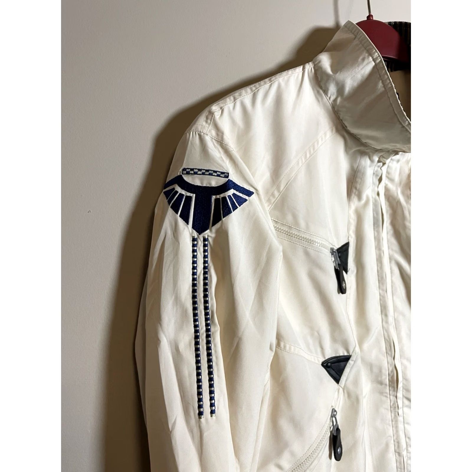 Vintage Jamie Sadock Jacket Womens M White Full Zip Pockets Removable Sleeves Basic Activewear Athleisure Golf Size M / US 6-8 / IT 42-44 - 6 Thumbnail