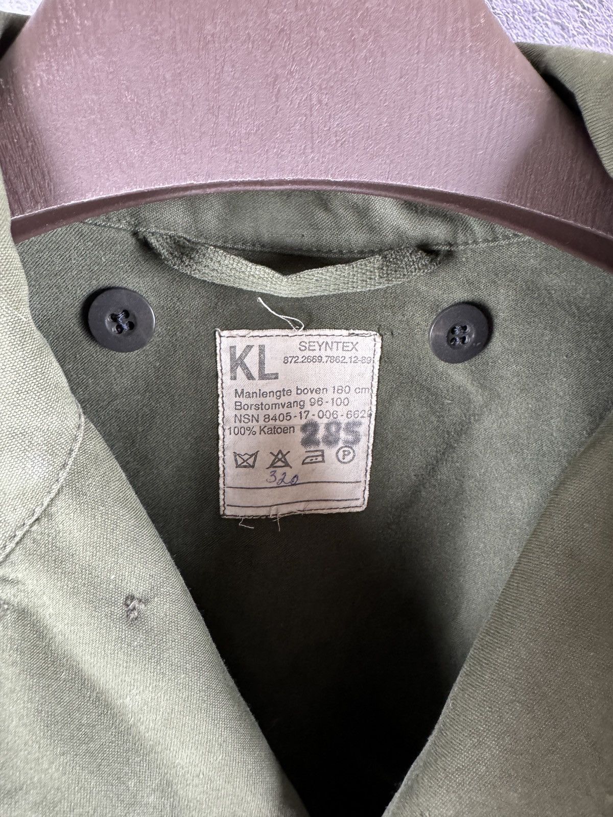 Vintage Vtg✅80’s Dutch Nethelands Army KL Seyntex Green Jacket Size US L / EU 52-54 / 3 - 5 Thumbnail
