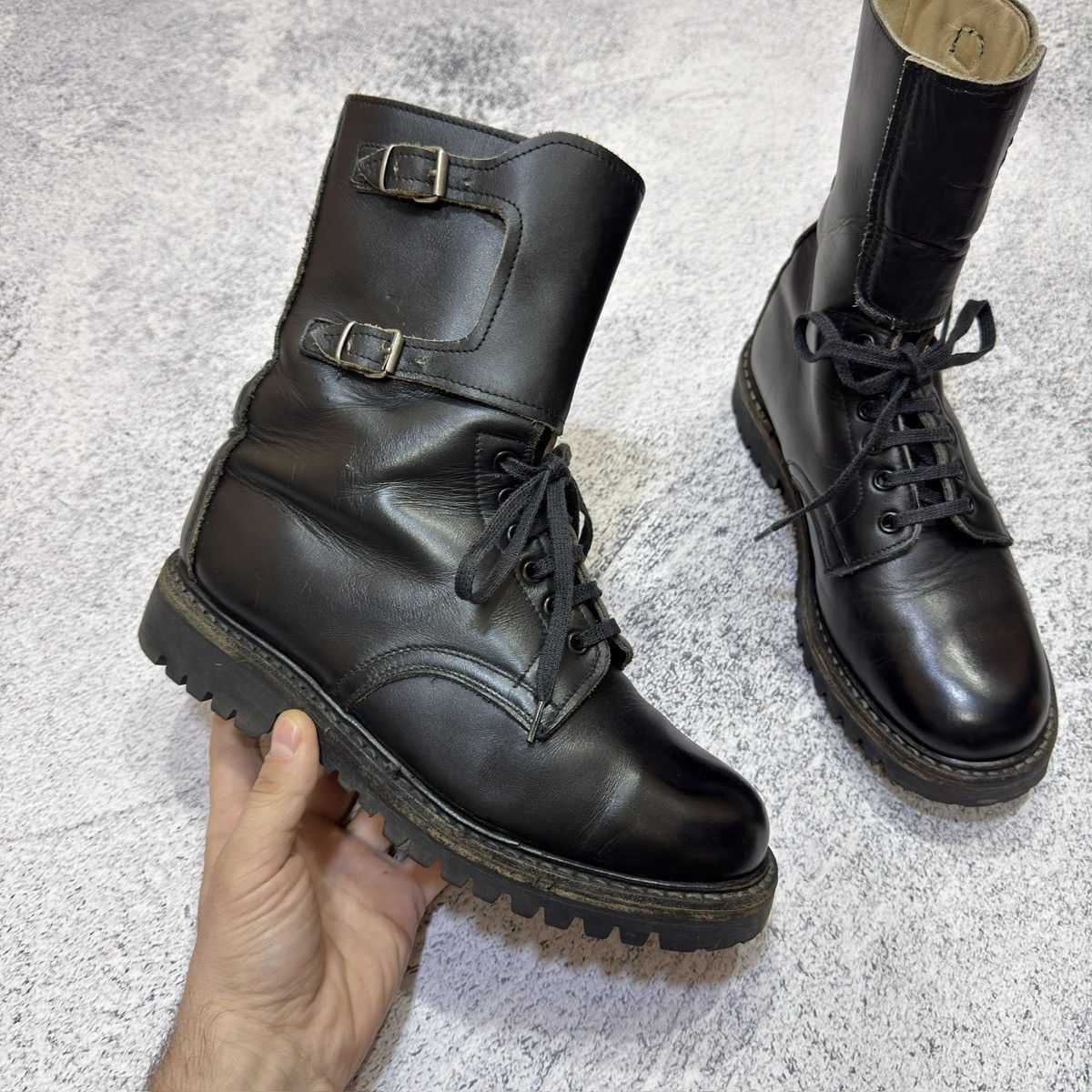 Handmade × Vintage Vintage Army Boots Italy Pirelli 90s US8 UK7 EU41 26cm Size US 8 / EU 41 - 4 Thumbnail