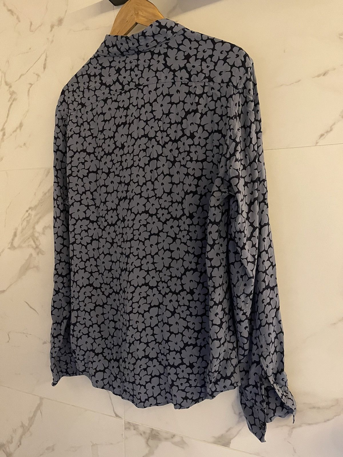 Sandro Sandro Paris Flowers print grey viscose shirt button up Size US M / EU 48-50 / 2 - 7 Thumbnail