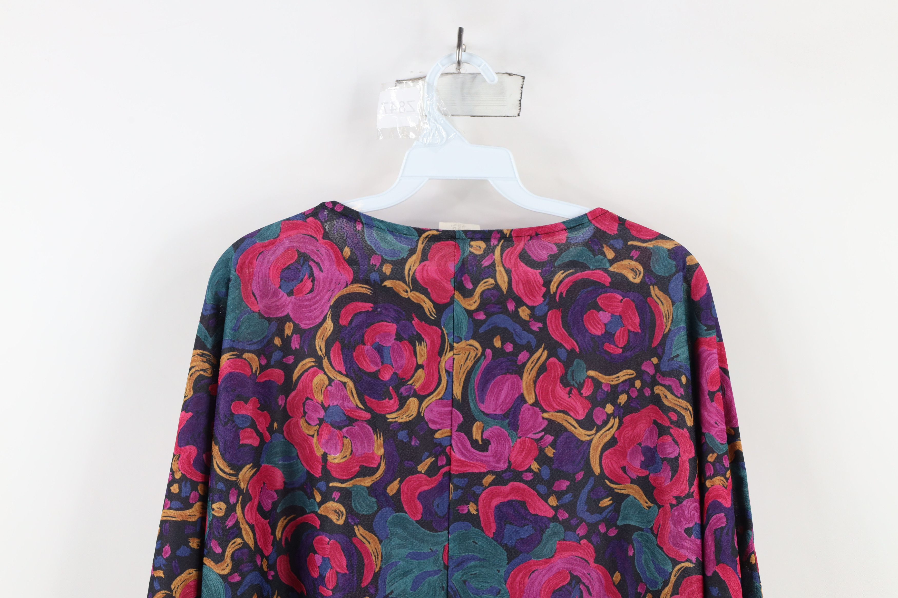 Vintage Vintage 90s Streetwear Floral Knit Long Sleeve Dress USA Size XL / US 12-14 / IT 48-50 - 13 Thumbnail