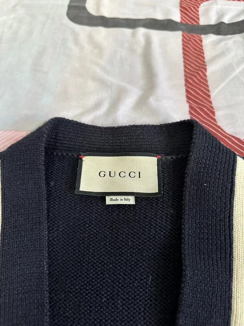 Gucci Gucci Anchor badge cardigan sweater 2501-Nextarrow Size US M / EU 48-50 / 2 - 2 Thumbnail