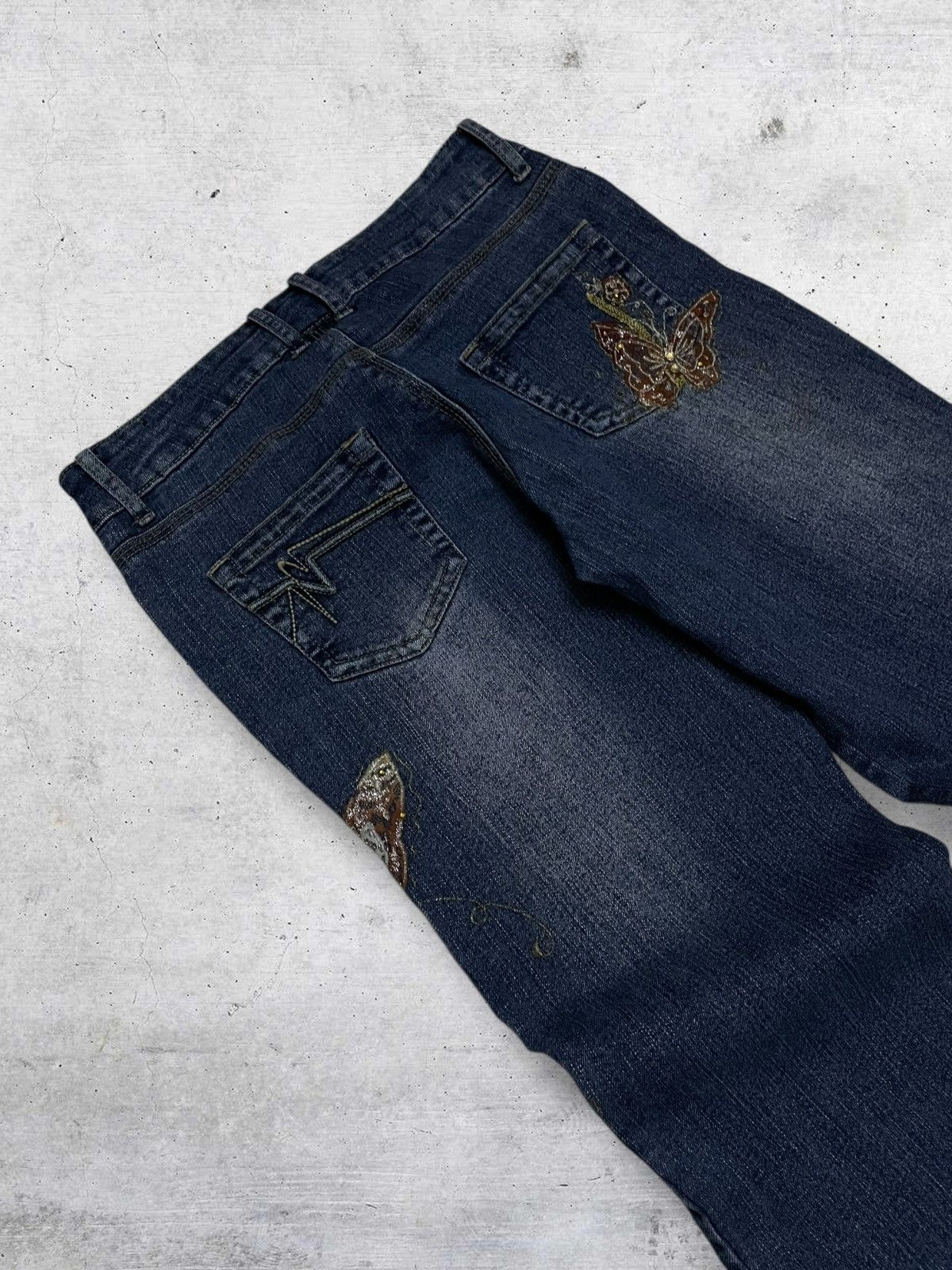 Tornado Mart VINTAGE 90S JAPAN BUTTERY NEPHENTES STYLE EMRBROIDERED FLARE Size US 30 / EU 46 - 15 Thumbnail