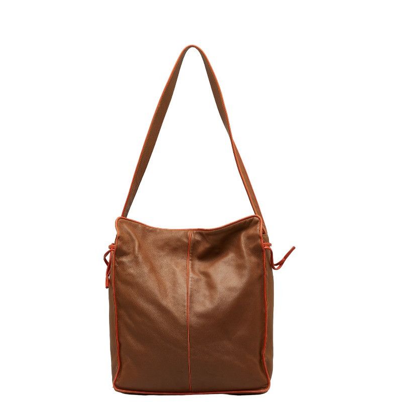 image of Loewe Leather Shoulder Bag in Brown, Women's