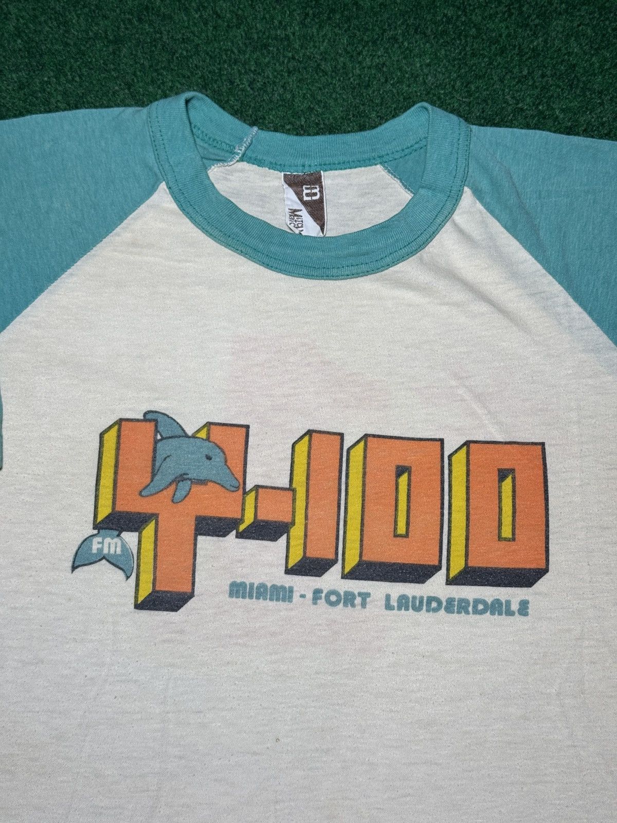 Vintage Vintage 60s 70s Y-100 Miami FM Raglan Radio Station T Shirt Size US S / EU 44-46 / 1 - 2 Thumbnail
