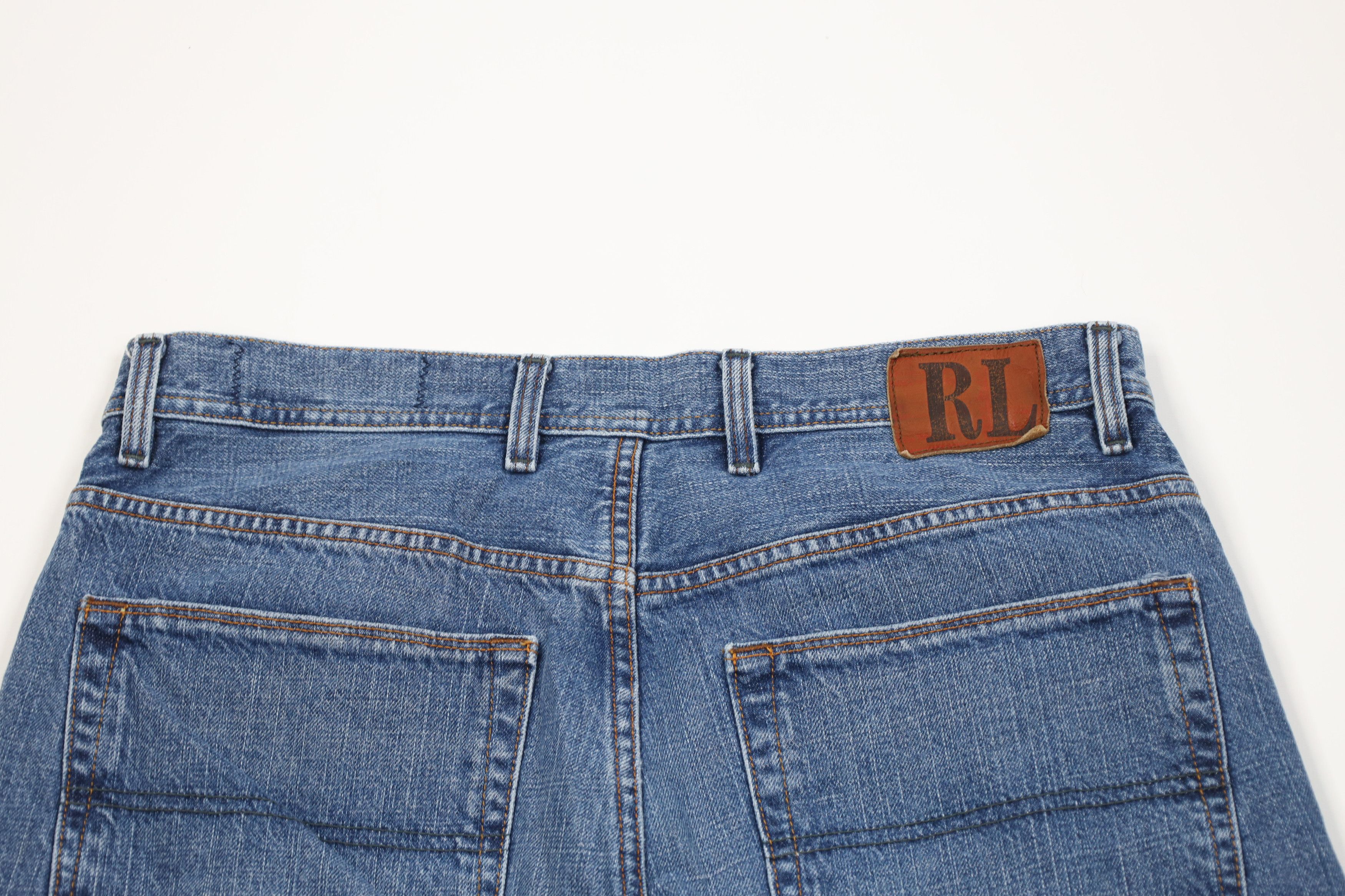 Ralph Lauren Vintage 90s Y2K Ralph Lauren Baggy Wide Leg Denim Jeans Blue Size US 33 - 10 Thumbnail