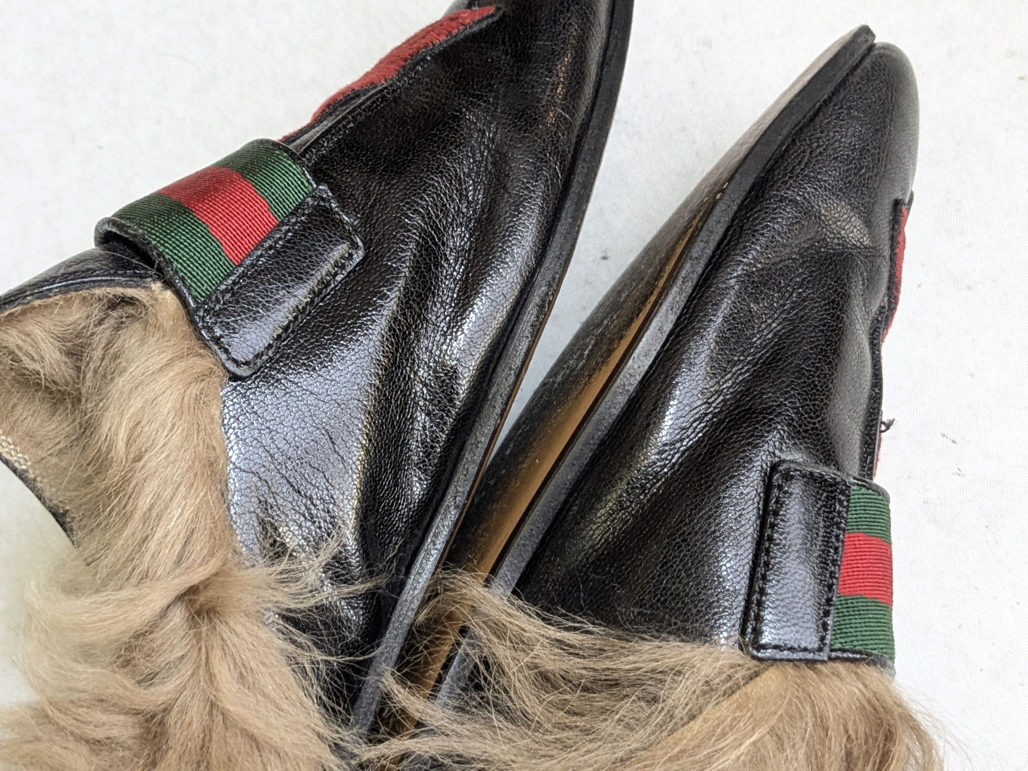 Gucci Gucci Princetown Horsebit Loafers Black Leather Fur 7.5 Size US 7.5 / EU 40-41 - 6 Thumbnail