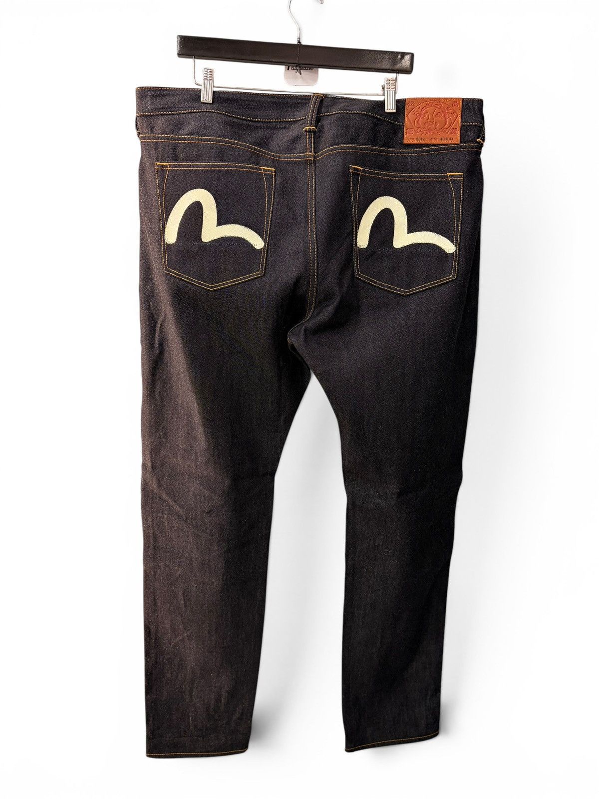 Evisu Evisu Navy Cream Logo jeans Size US 40 / EU 56 - 1 Thumbnail