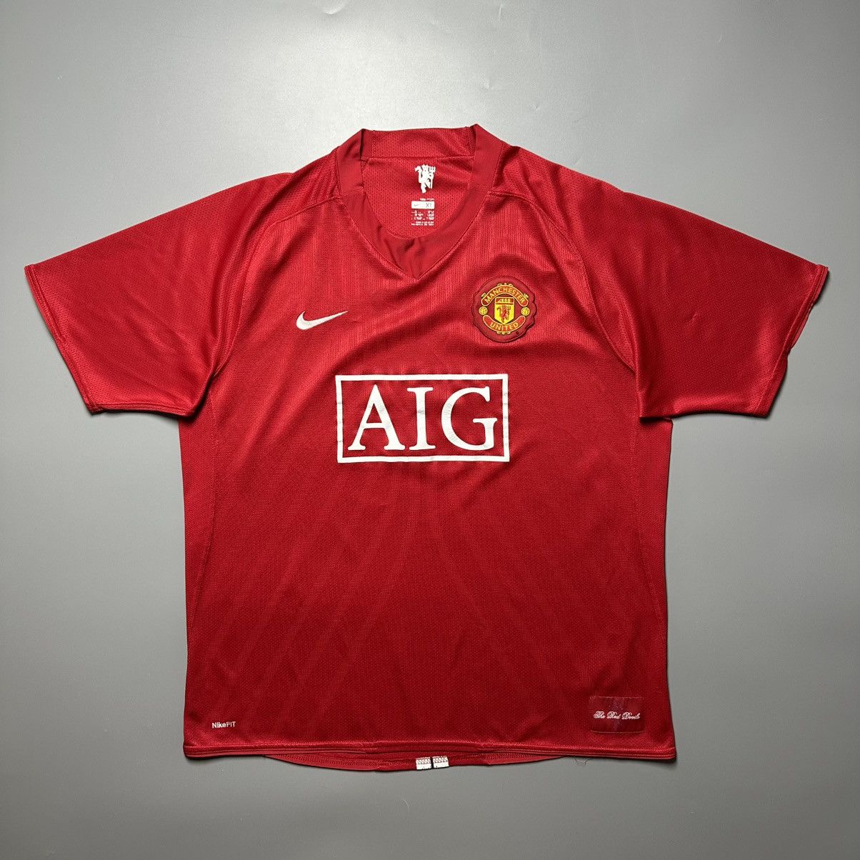 Nike MAN UNITED NIKE 2007/2008 FOOTBALL HOME JERSEY #7 RONALDO Size US XL / EU 56 / 4 - 2 Thumbnail