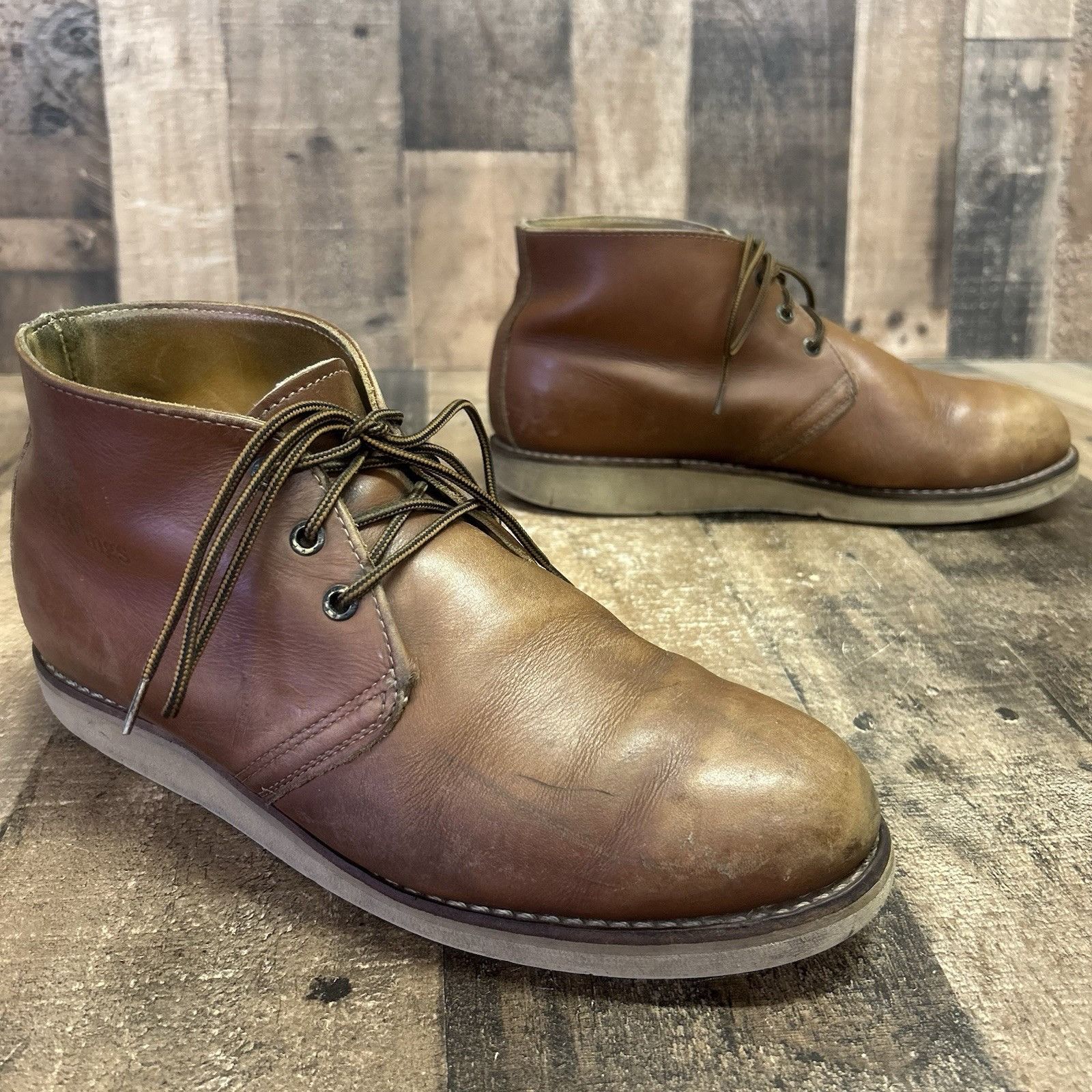 Red Wing Red Wing 595 Chukka Leather Lace Up Work Boots Mens 10.5 EE Size US 10.5 / EU 43-44 - 2 Thumbnail