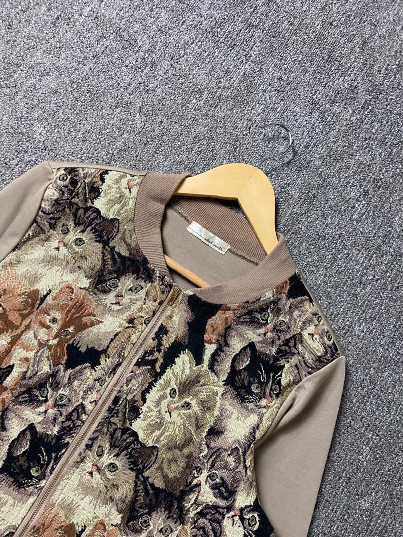 Japanese Brand Silent Worth Cat Pattern Blouson Jacket (201) Size XS / US 0-2 / IT 36-38 - 9 Thumbnail