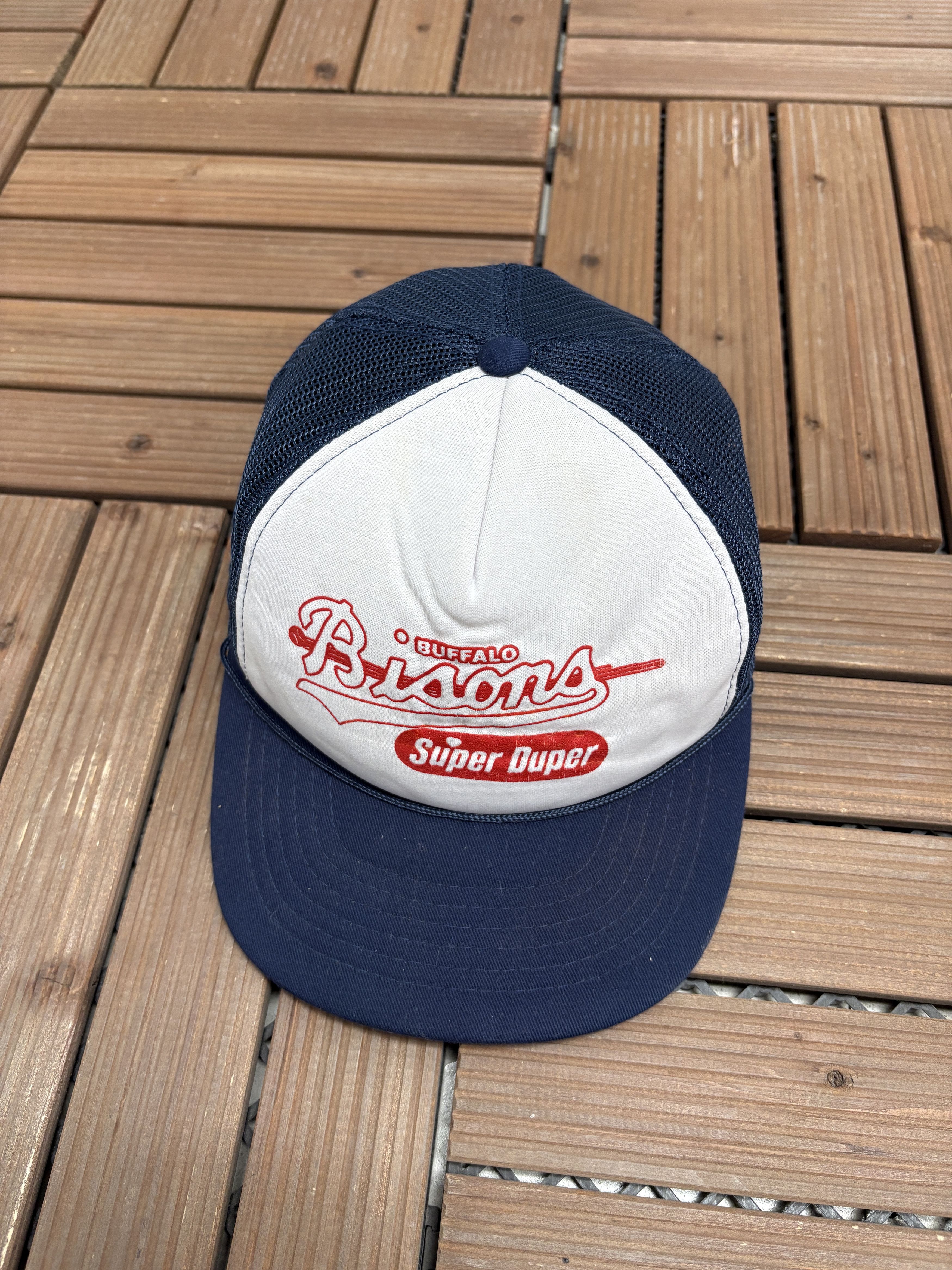 Vintage Buffalo Bisons Vintage Trucker Snap Back Hat Cap Size ONE SIZE - 1 Thumbnail