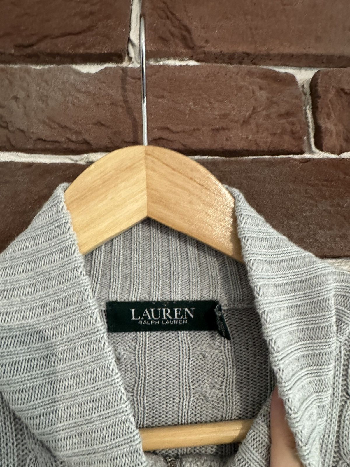 Ralph Lauren Women's Ralph Lauren Grey Cable Logo Knit Swearshirt M Size M / US 6-8 / IT 42-44 - 6 Thumbnail
