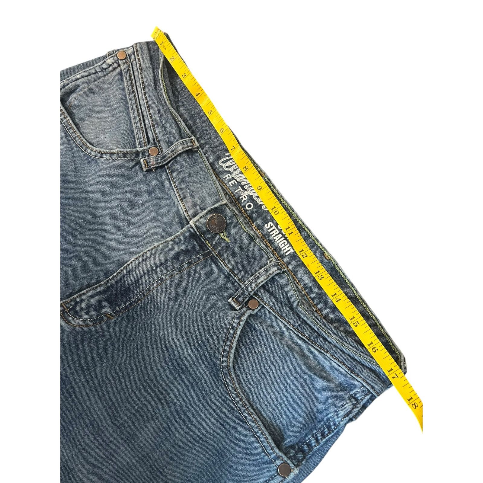 Wrangler Wrangler Men’s 34x31 Blue Denim Slim Straight Fit Jeans Size US 34 / EU 50 - 3 Thumbnail