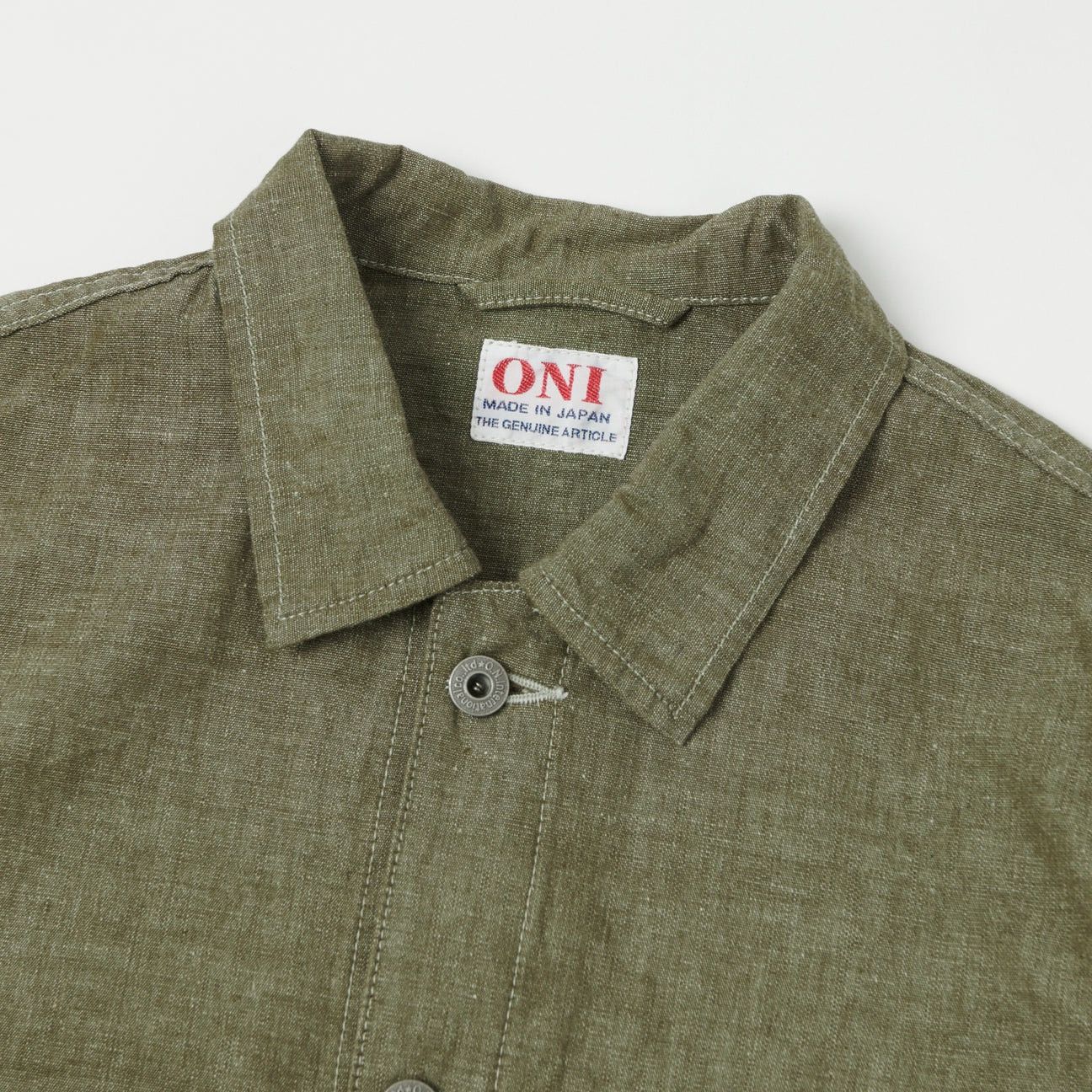 Oni Oni Chambray Chore Coat - Olive Size US S / EU 44-46 / 1 - 3 Thumbnail