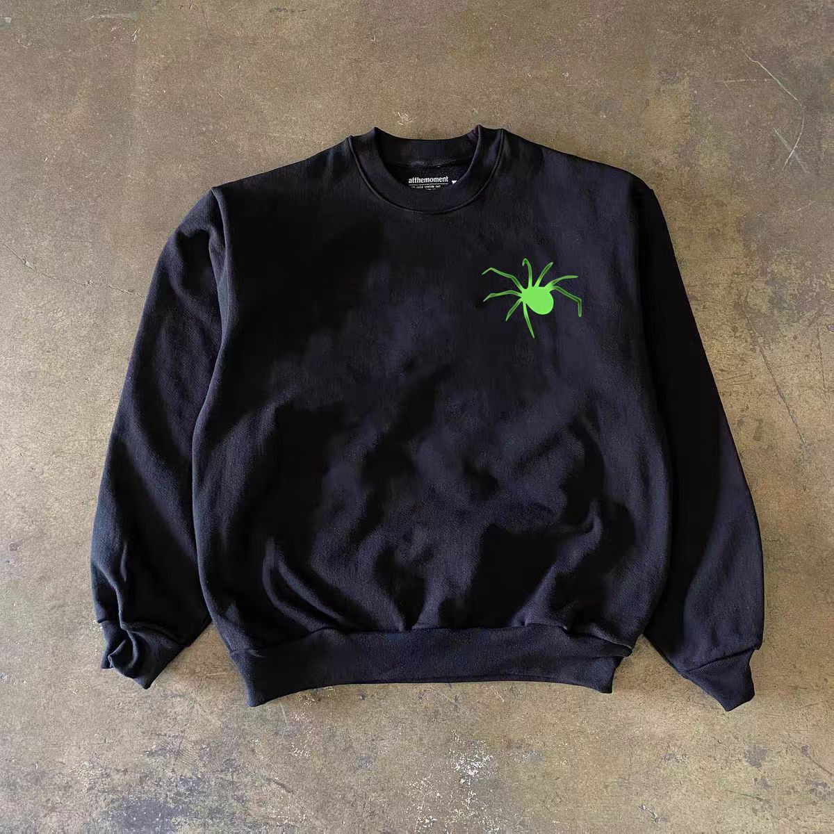 Vintage Black washed retro spider print sweatshirt y2k Size US M / EU 48-50 / 2 - 2 Thumbnail