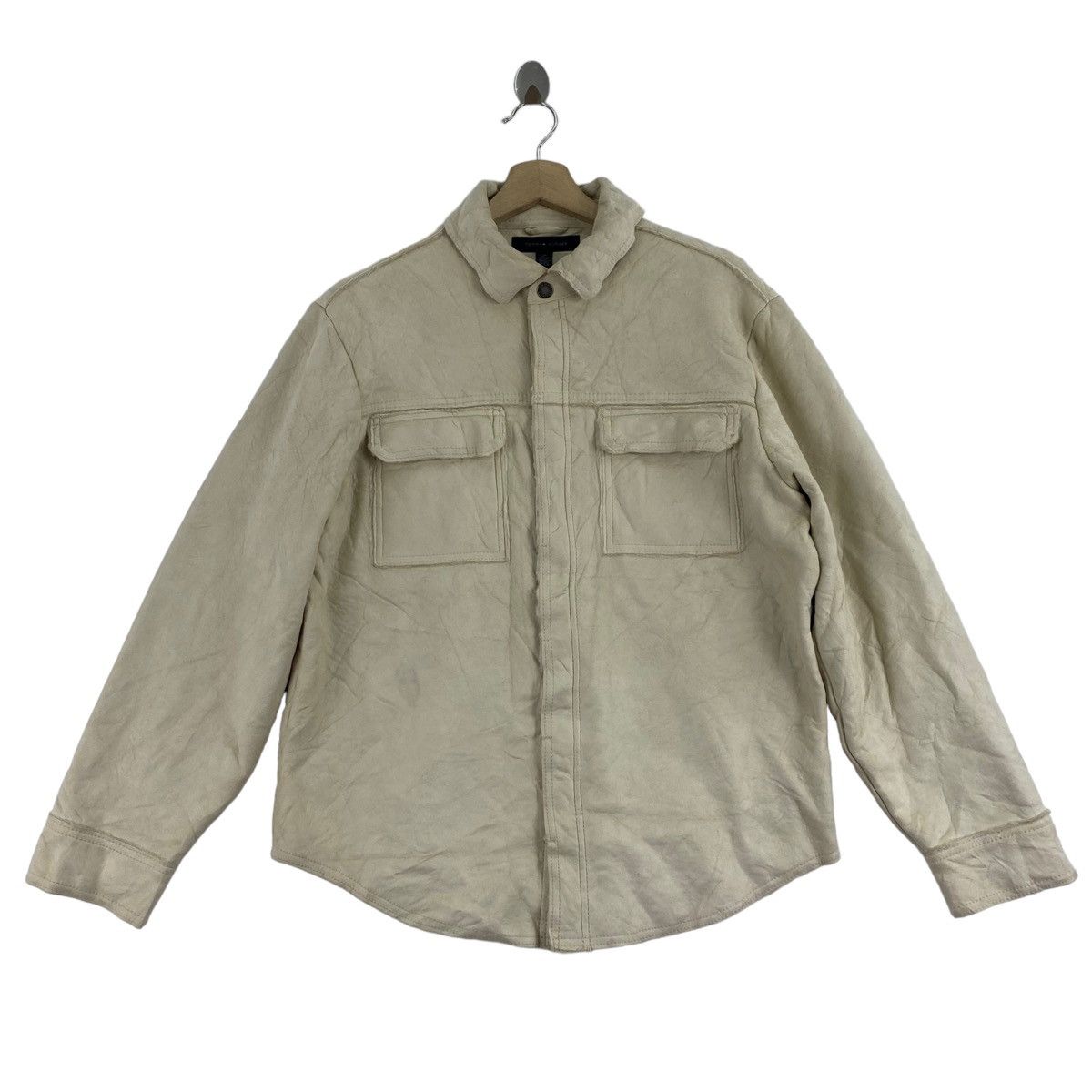 Tommy Hilfiger × Vintage Vintage TOMMY HILFIGER Fur Inside Beige Collar Coat Size US M / EU 48-50 / 2 - 1 Thumbnail