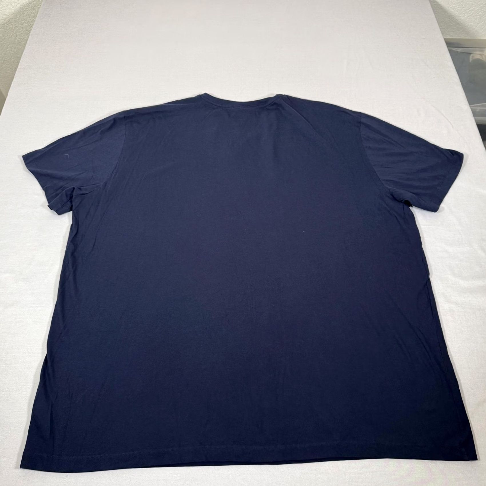 Lacoste Lacoste Shirt Mens 4XLB Blue V-Neck Croc Logo Tee Pima Cotton Stretch Tennis Size US XXL / EU 58 / 5 - 7 Thumbnail