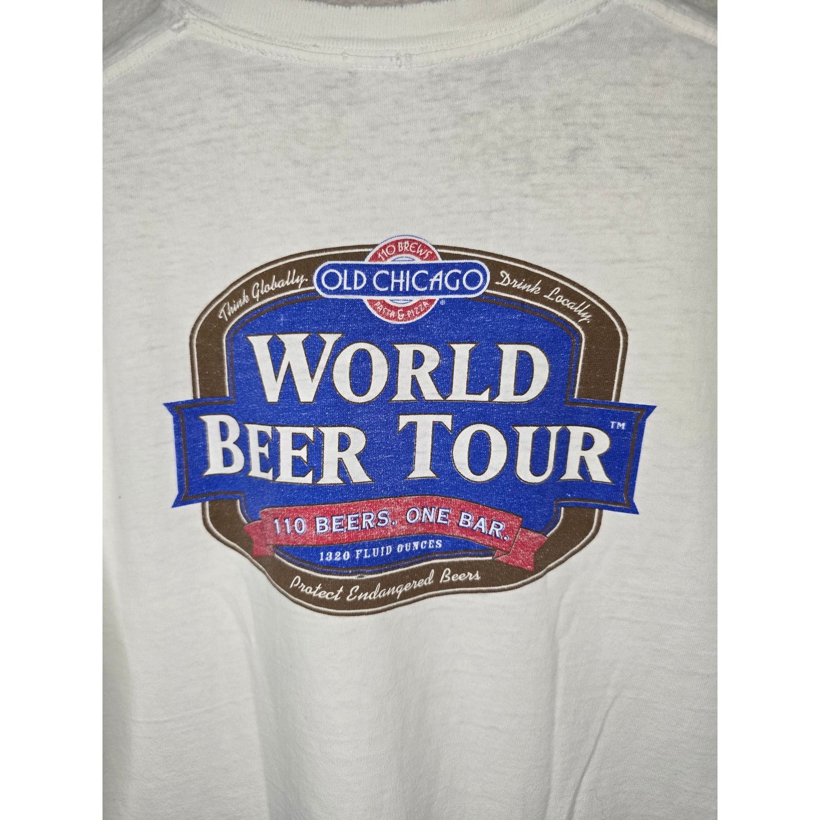 Other Old Chicago World Beer Tour Faded Distressed Alcohol Tee Size US L / EU 52-54 / 3 - 2 Thumbnail