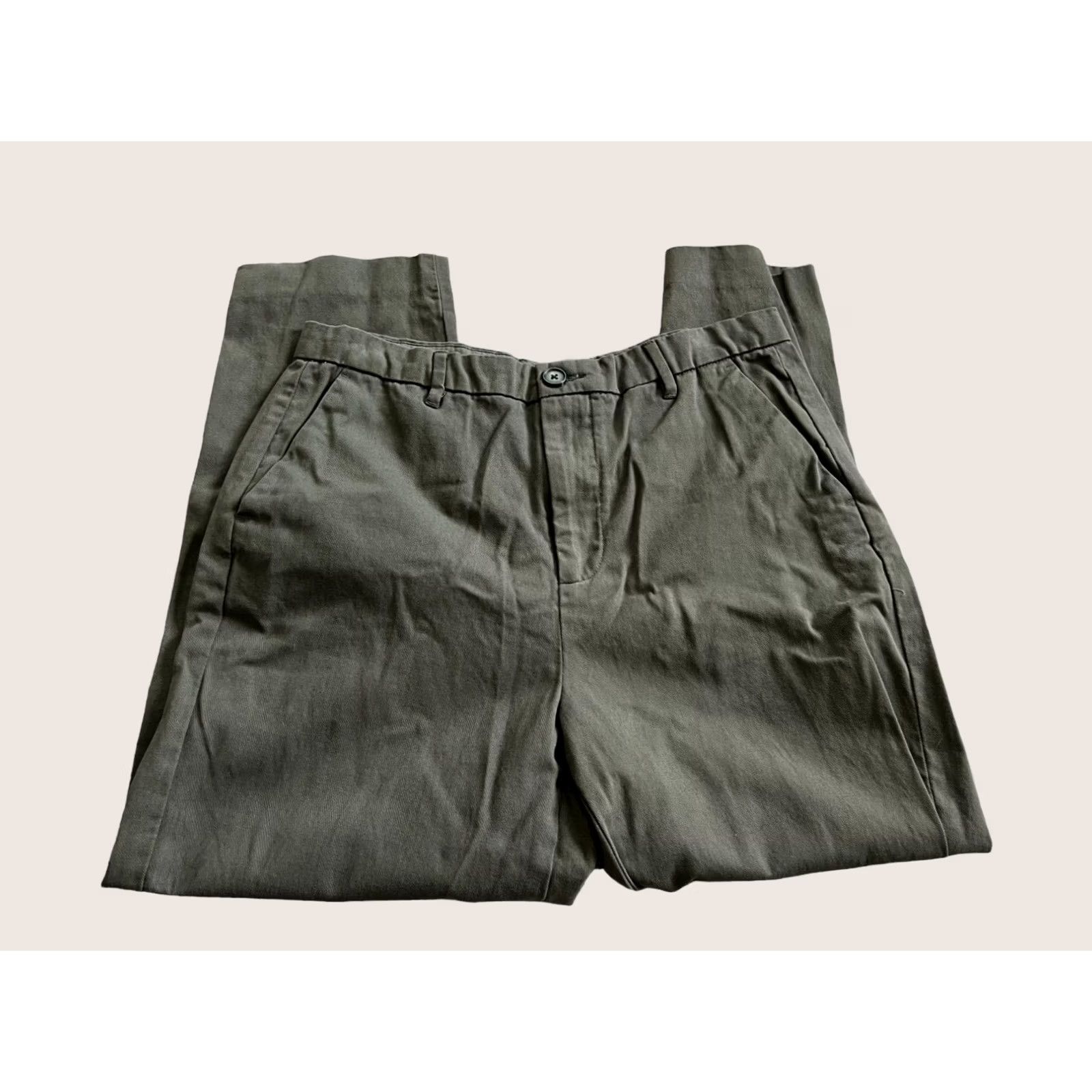 Allsaints AllSaints Mens Chino Pants Dark Gray 32x26 Straight Side Pockets Button Zip Pants Mens Size US 32 / EU 48 - 1 Thumbnail