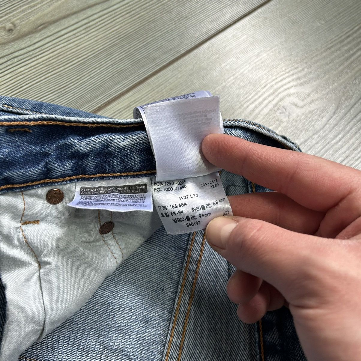 Levi's Levi’s 501 Selvedge Distressed Denim Jeans Size 27" / US 4 / IT 40 - 10 Thumbnail