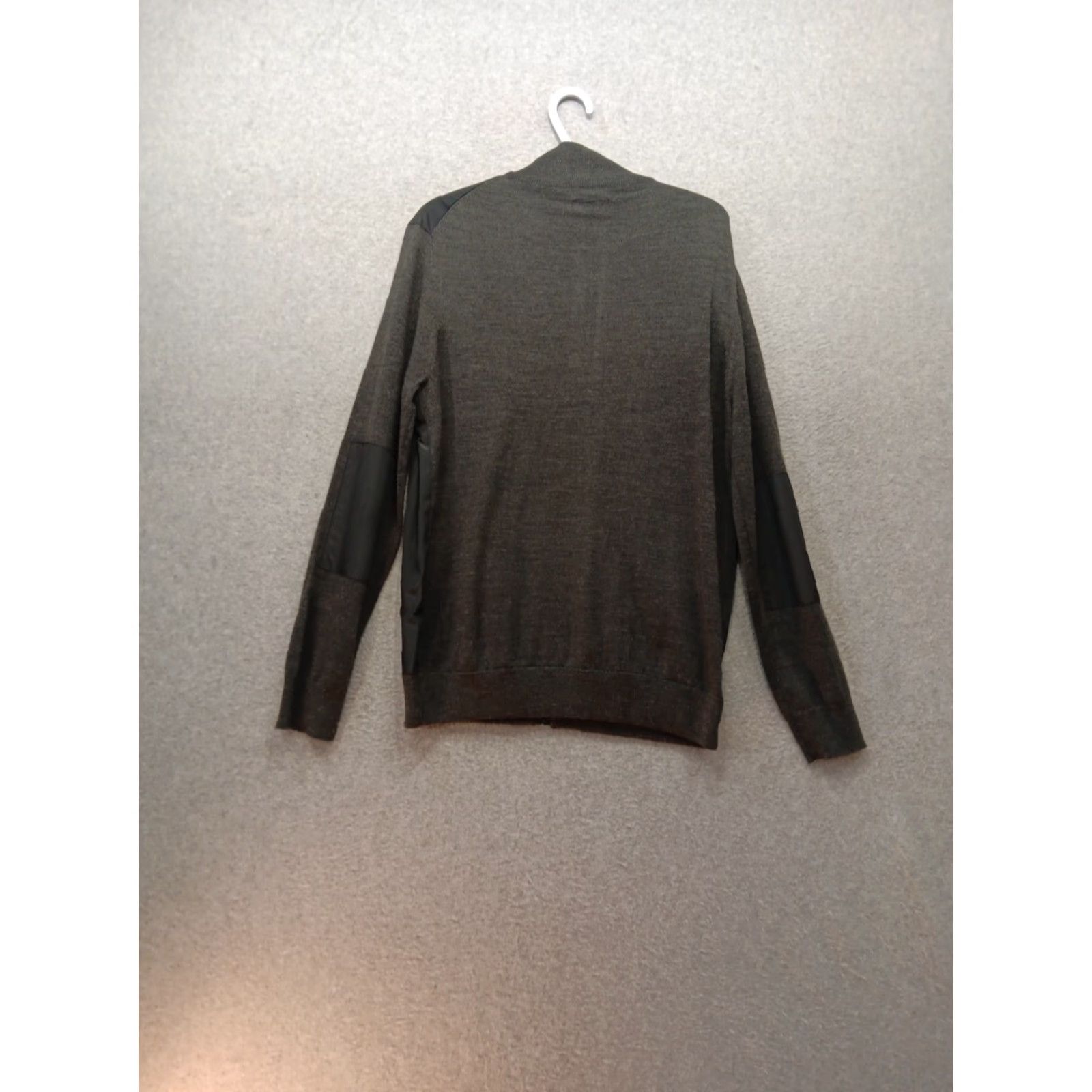 Michael Kors Michael Kors Sweater Jacket Men's L Gray Wool Mock Neck Full Zip Pockets Lightweight Regular Knit Size US L / EU 52-54 / 3 - 5 Thumbnail