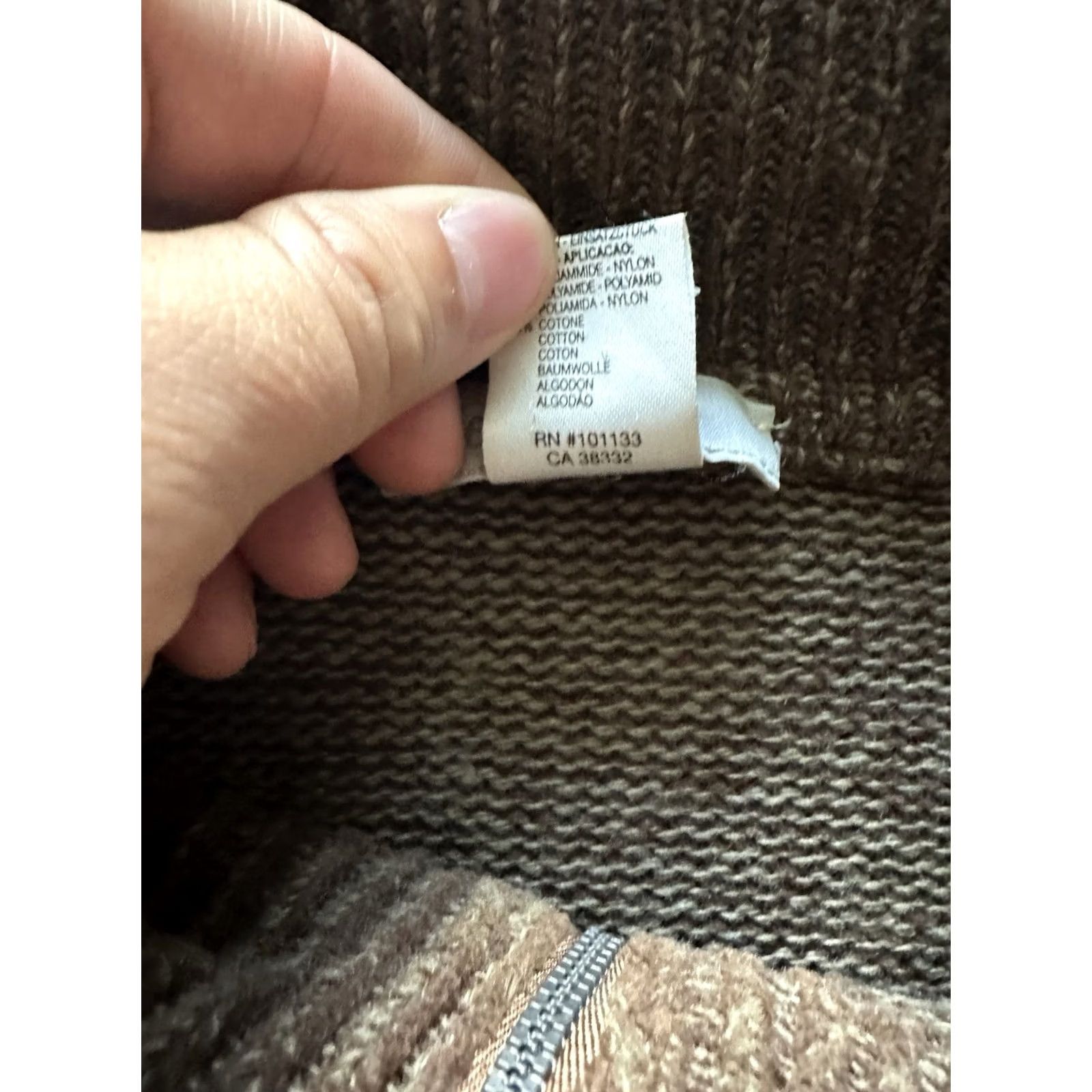 Ermenegildo Zegna VINTAGE Ermenegildo Zegna Sport Sweater XL Brown Wool Cotton 1/4 Zip Chunky Knit EARTH Men Size US XL / EU 56 / 4 - 6 Thumbnail