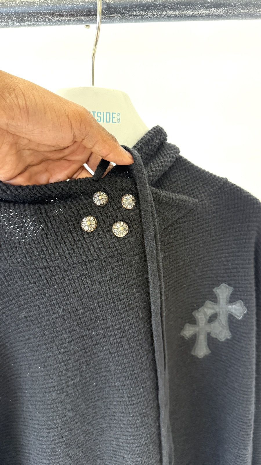 Chrome Hearts Chrome Hearts Cashmere Leather Patch Black Hoodie Size US M / EU 48-50 / 2 - 3 Thumbnail