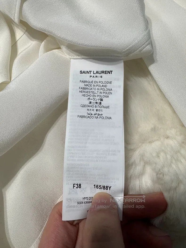 Saint Laurent Paris Silk White Saint Laurent Shirt for Women. Size XS / US 0-2 / IT 36-38 - 4 Thumbnail