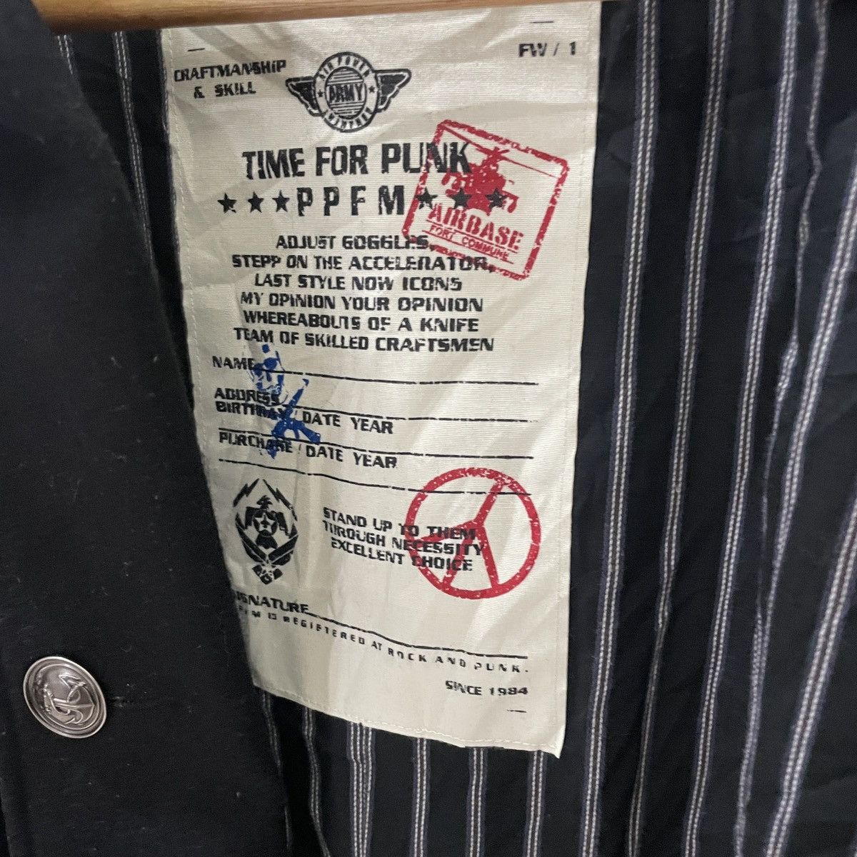 PPFM Vintage Ppfm Punk Wool Jacket Size US XS / EU 42 / 0 - 5 Thumbnail