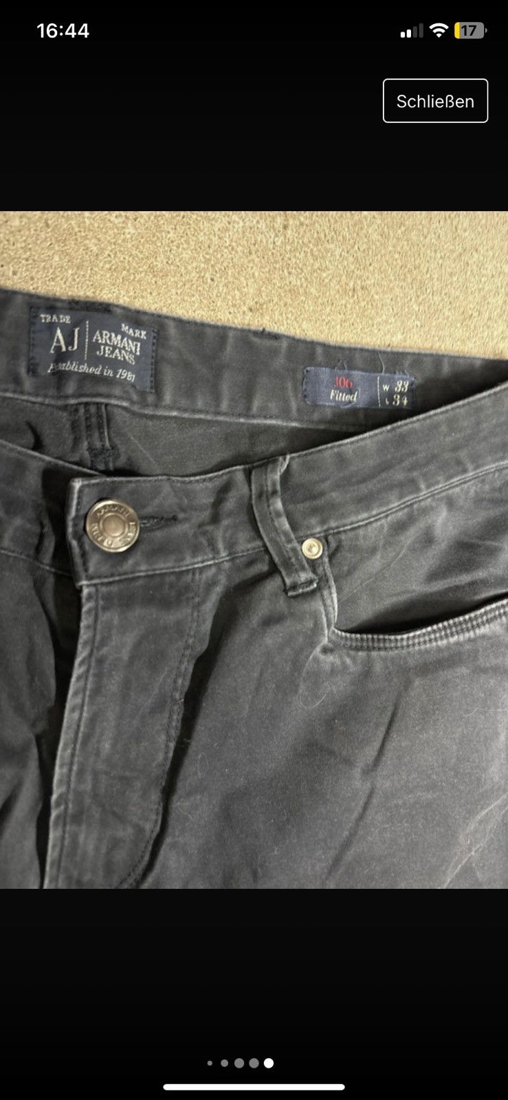 Giorgio Armani Black Vintage Armani Jeans | Wide 33 Length 34 Size US 33 - 5 Thumbnail
