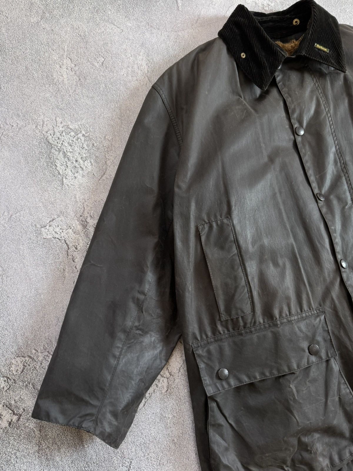 Barbour × Vintage Barbour A206 Border C48/112cm jacket + lining coat waxed wax Size US XL / EU 56 / 4 - 11 Thumbnail