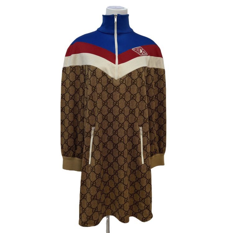 Gucci Gucci GG Monogram Colorblock Zip-Up Mini Dress Size M Size M / US 6-8 / IT 42-44 - 1 Thumbnail