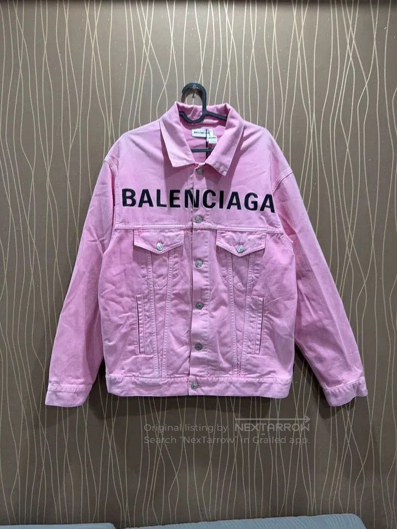 Balenciaga Balenciaga Pink Denim Jacket Size 32. Size US XS / EU 42 / 0 - 1 Thumbnail