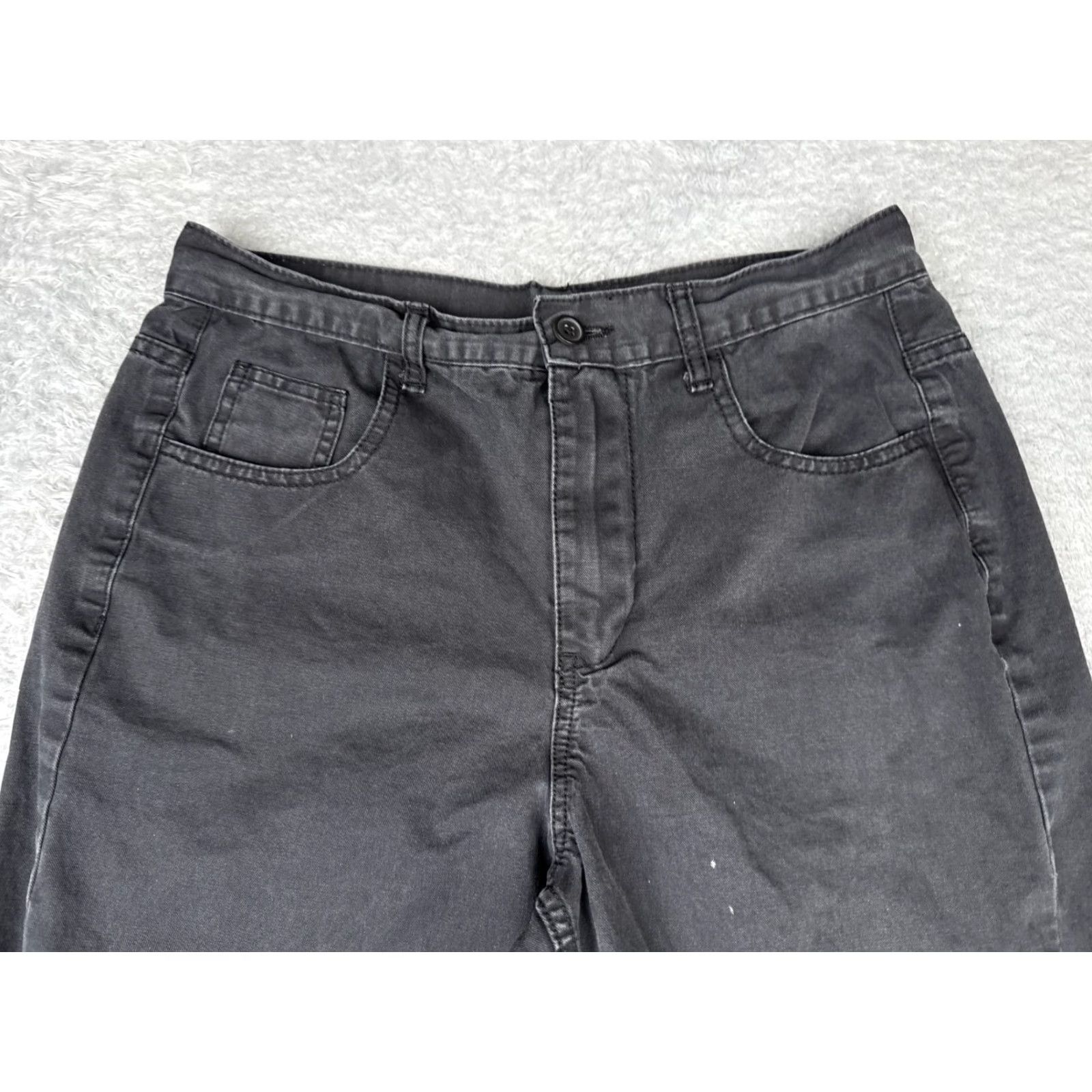 Brandy Melville Brandy Melville Jeans Womens 4 Black Denim Wide-Leg Mid Rise Cotton Blend 27x28 Size 27" / US 4 / IT 40 - 4 Thumbnail