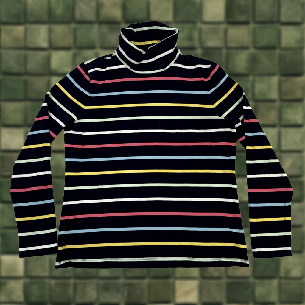 Talbots Talbots Tee Striped Turtleneck Long Sleeves Shirt Women’s Large Stretch Top Size L / US 10 / IT 46 - 1 Thumbnail