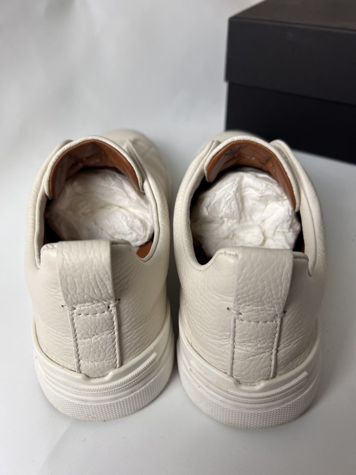 Ermenegildo Zegna Preowned Zegna Triple Stich Off white deerskin Size US 7.5 / EU 40-41 - 11 Thumbnail