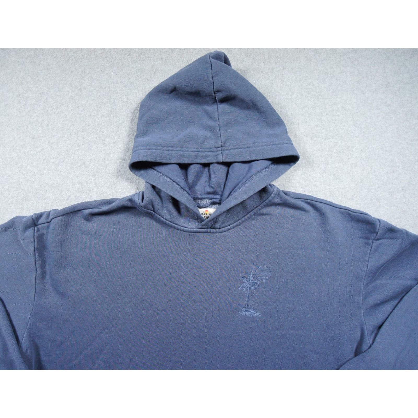 Marine Layer Marine Layer Hoodie Mens Large Blue Pullover Fleece Sweatshirt Cotton Polyester Regular Logo Outdoors All Seasons Adult Size US L / EU 52-54 / 3 - 2 Thumbnail