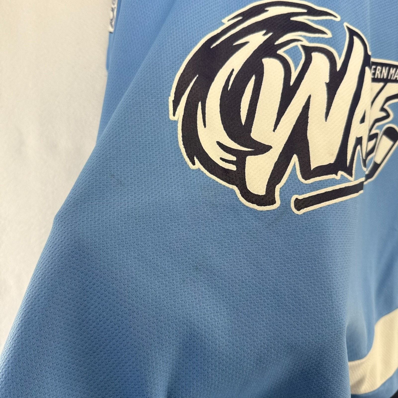 Vintage Vintage Southern Maine Wave Hockey Jersey Men's Large Blue Size US L / EU 52-54 / 3 - 8 Thumbnail
