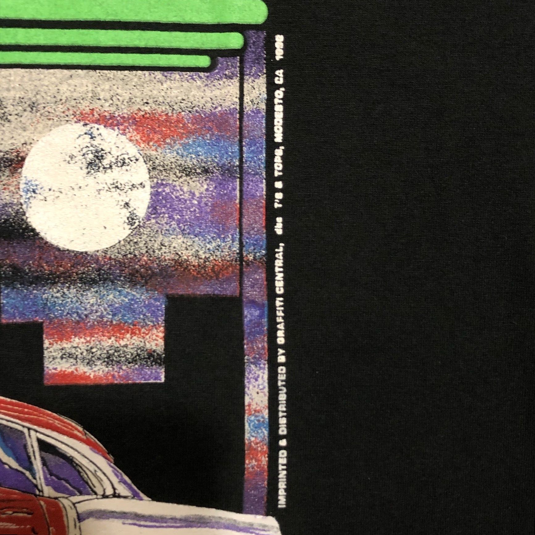 Vintage VINTAGE Screen Stars Graffiti Night 1992 Modesto CA Shirt Mens XL Black Graphic Tee Size US XL / EU 56 / 4 - 3 Thumbnail