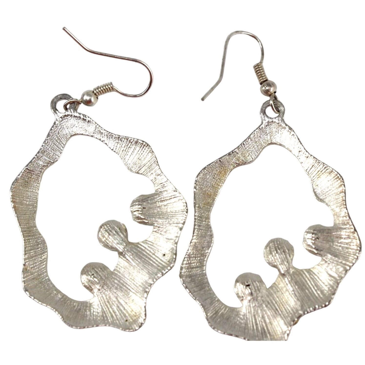 Other Dazzling White Rhinestone Earrings • Abstract Hoop • Hook Size ONE SIZE - 2 Thumbnail