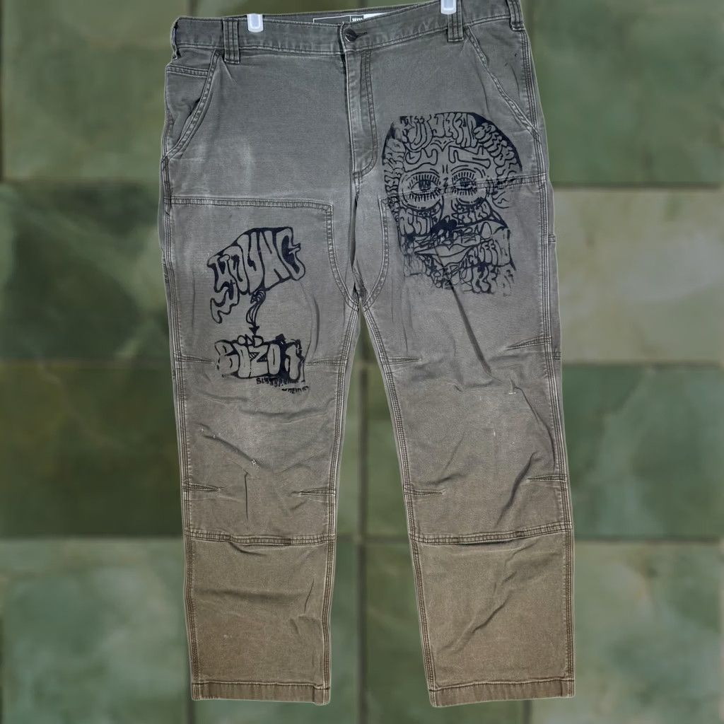 Carhartt VINTAGE Carhartt Work Pants Mens 38x30 Green Rugged Flex Relaxed Fit Double Front Size US 38 / EU 54 - 1 Thumbnail
