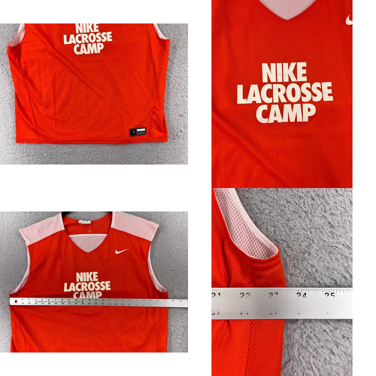 Nike Nike Lacrosse Camp Jersey Mens Large Red Sleeveless Jersey Camp Nike Lacrosse Camp Jersey Mens Large Red Sleeveless Size US L / EU 52-54 / 3 - 8 Thumbnail