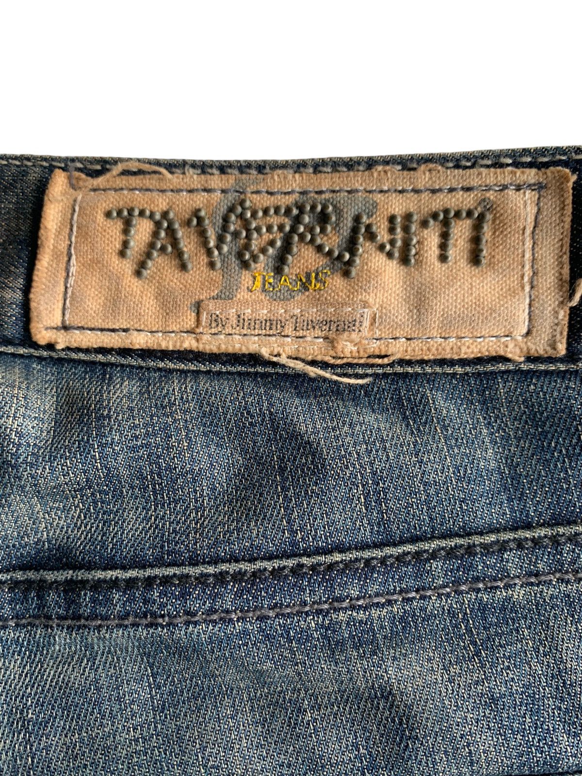Tornado Mart FLARE Taverniti So Jeans Punk Style Distressed Denim☠️🎌 Size US 33 - 10 Thumbnail