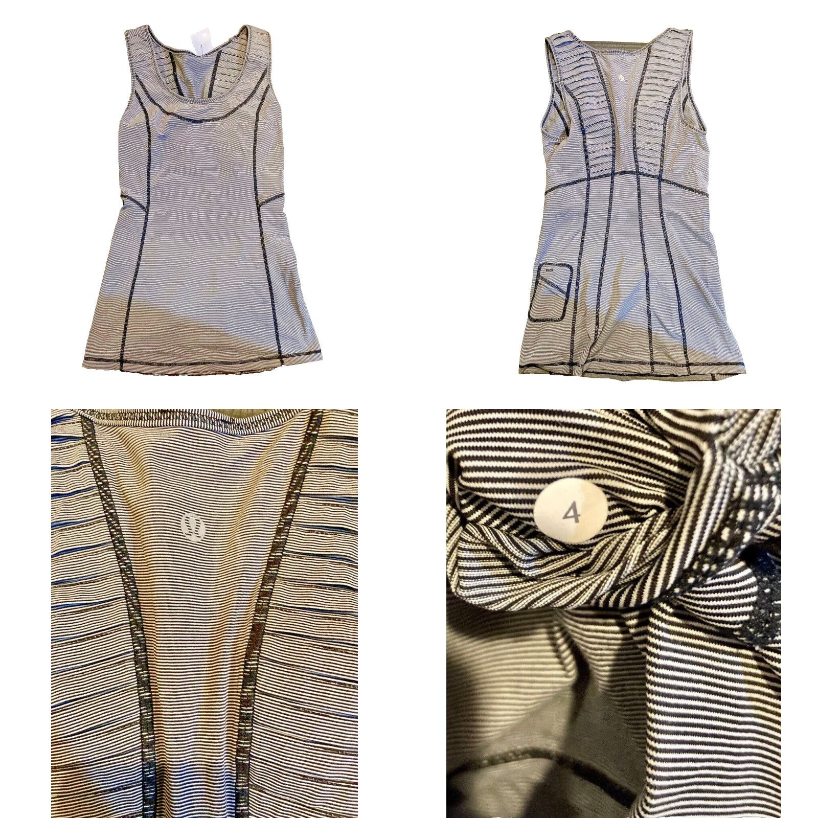 Lululemon Lululemon Run: Stay On Course Tank Black Gray Women's 4 Tank Sleeveless Round Neck Exercise Shirt Size S / US 4 / IT 40 - 8 Thumbnail