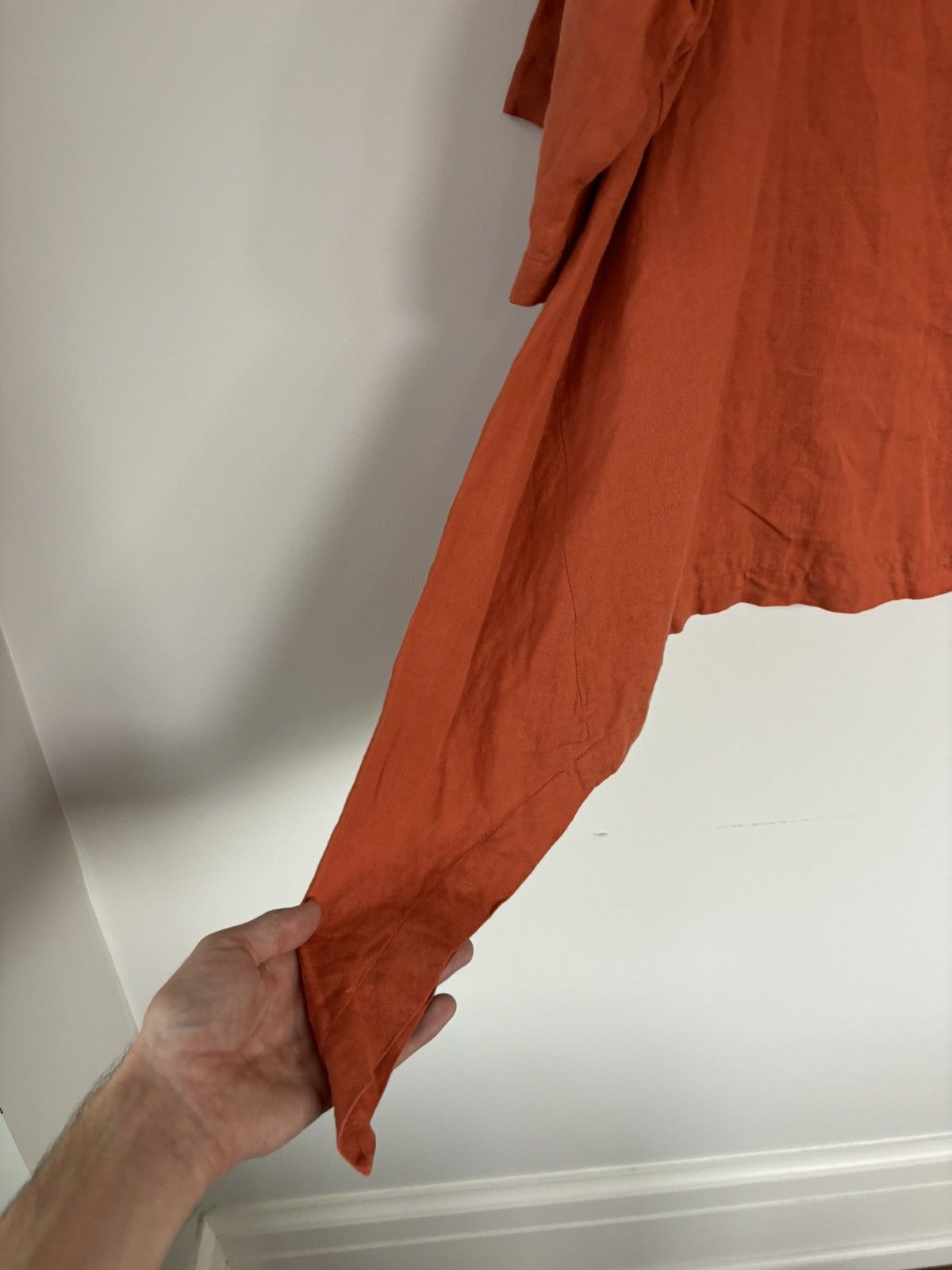 Designer × Vintage × eskandar Eskandar Linen Smock Pullover Boat Neck Shirt Oversized Long Size ONE SIZE - 6 Thumbnail