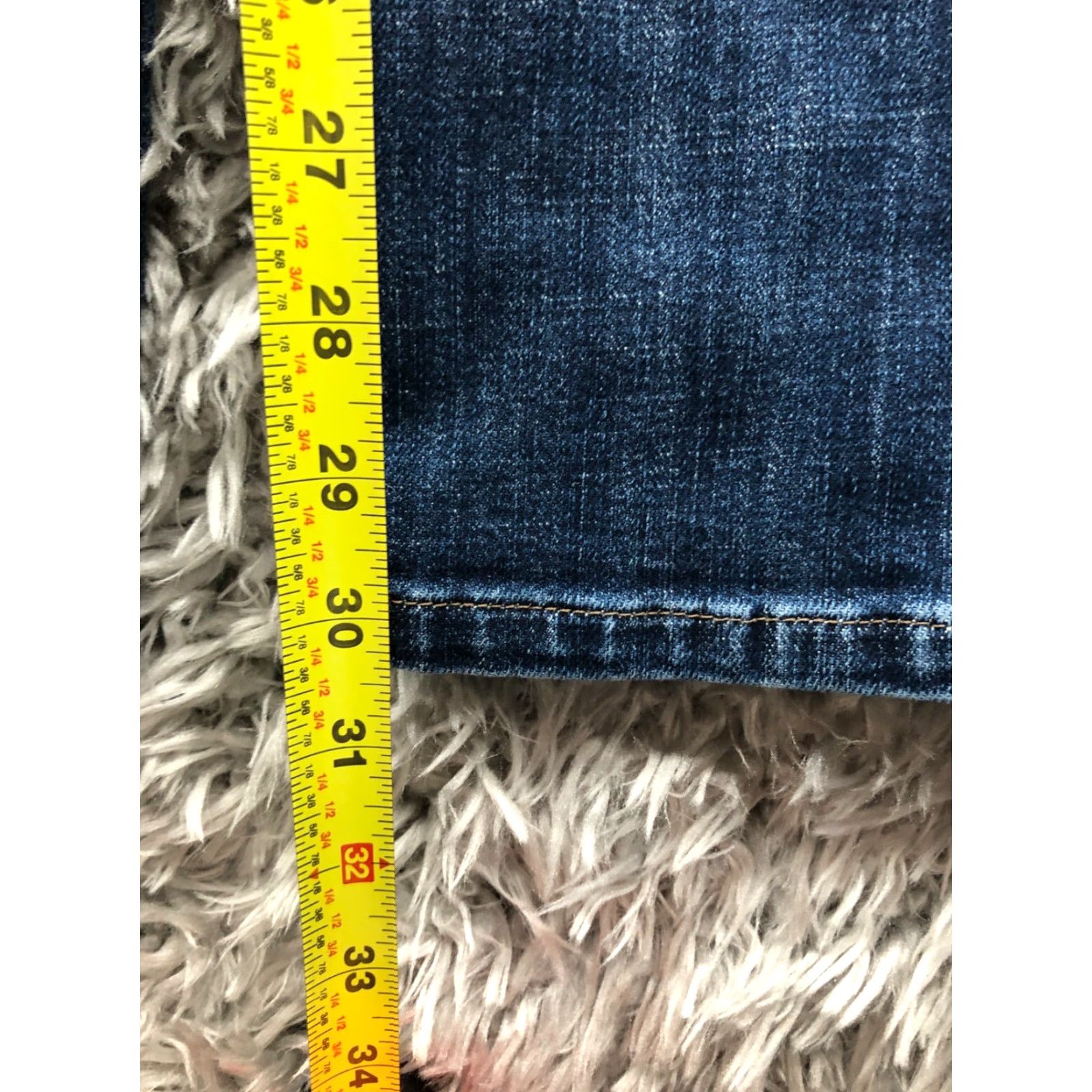 Lee Lee Jeans Womens Size 8L Mid Rise Dark Wash Blue Denim Relaxed Straight Leg Jeans - 5-Pocket Comfort Style Mens? (Wait) Size 30" / US 8 / IT 44 - 3 Thumbnail