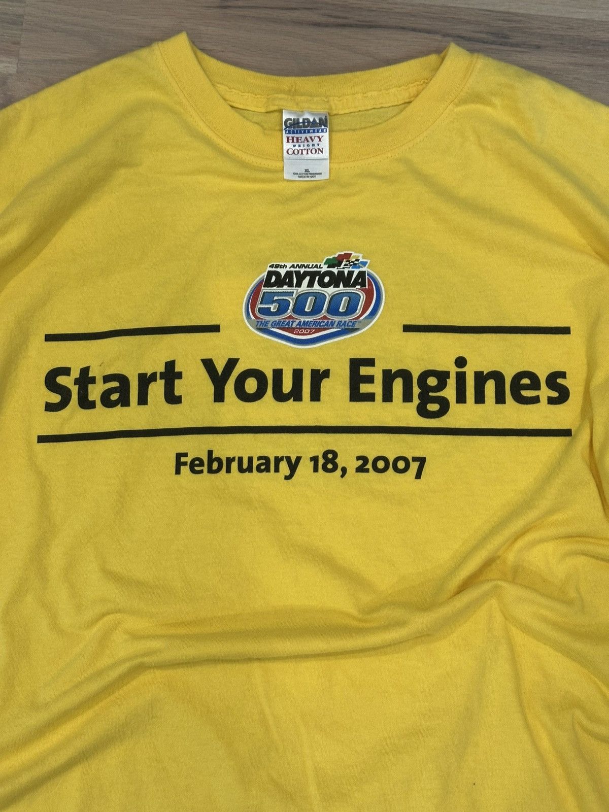 NASCAR Daytona 500 Nascar 2007 Start Your Engines Yellow Shirt XL Size US XL / EU 56 / 4 - 2 Thumbnail